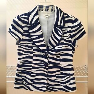Vintage from Cato Zebra Print Top, Size 10